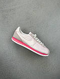 Рожеві шкіряні жіночі кросівкиNike Cortez Light Soft Pink Coral Демісезонні кеди Найк Кортез, фото 6