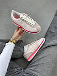 Рожеві шкіряні жіночі кросівкиNike Cortez Light Soft Pink Coral Демісезонні кеди Найк Кортез, фото 7