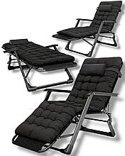 Розкладне крісло ліжко 3в1 з матрацом Leobro чорний до 150 кг шезлонг переносний для відпочинку