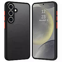 Протиударний чохол для Samsung Galaxy A55 Чорний матовий чохол на самсунг А55
