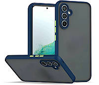 Протиударний чохол для Samsung Galaxy A55 Синій матовий чохол на самсунг А55