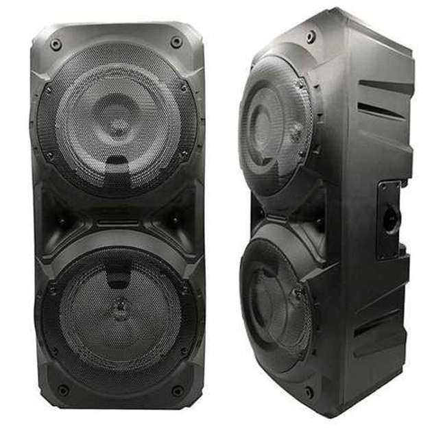 Колонка ZQS-8201 Бездротова переносна акустична Bluetooth з підсвіткою мікрофоном AUX пульт Д/У