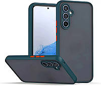 Протиударний чохол для Samsung Galaxy A55 Зелений матовий чохол на самсунг А55