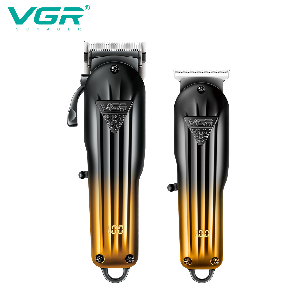 Комплект VGR 2 в 1 V-646 акумуляторна машинка для стриження та тример