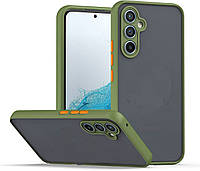 Протиударний чохол для Samsung Galaxy A55 Оливковий матовий чохол на самсунг А55