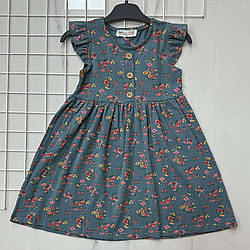 Плаття сарафан з ґудзиками для дівчинки "Туреччина" Розміри: 5,6,7,8 років (38114-2)