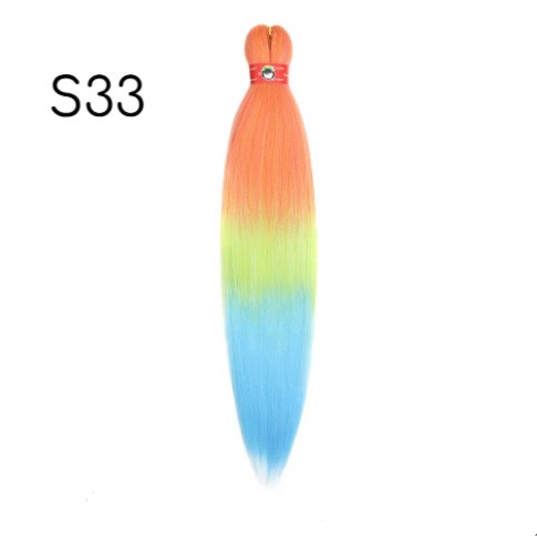 Канекалон Easy Braid S33 омбре помаранчевий салатовий лимонний блакитний, фото 1