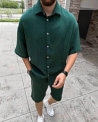 Костюм-  двійка чоловічий літній мусліновий 482 Розміри 42- 56