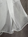 Тюль молочний однотонний бамбук ніжний висота 3 м, фото 6