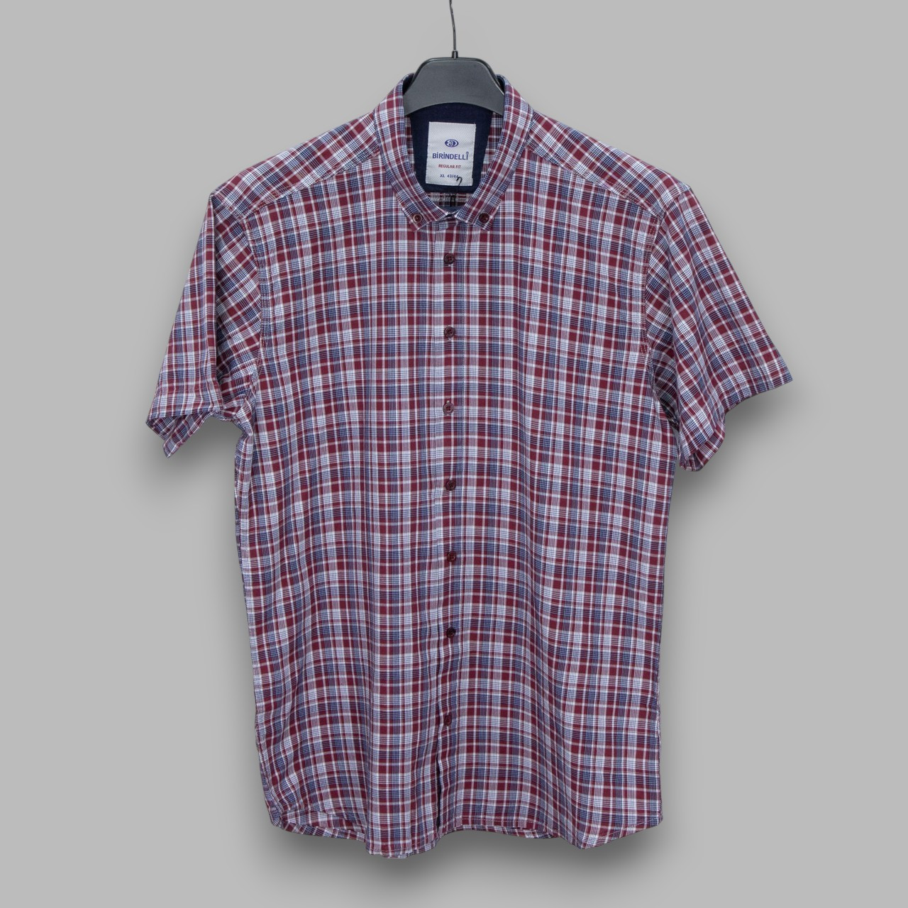 Сорочка чоловіча, приталена (Slim Fit), з коротким рукавом, Birindelli 04-473 100% бавовна L(Р), фото 1