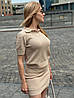 Костюм поло та спідниця коричневий, фото 2
