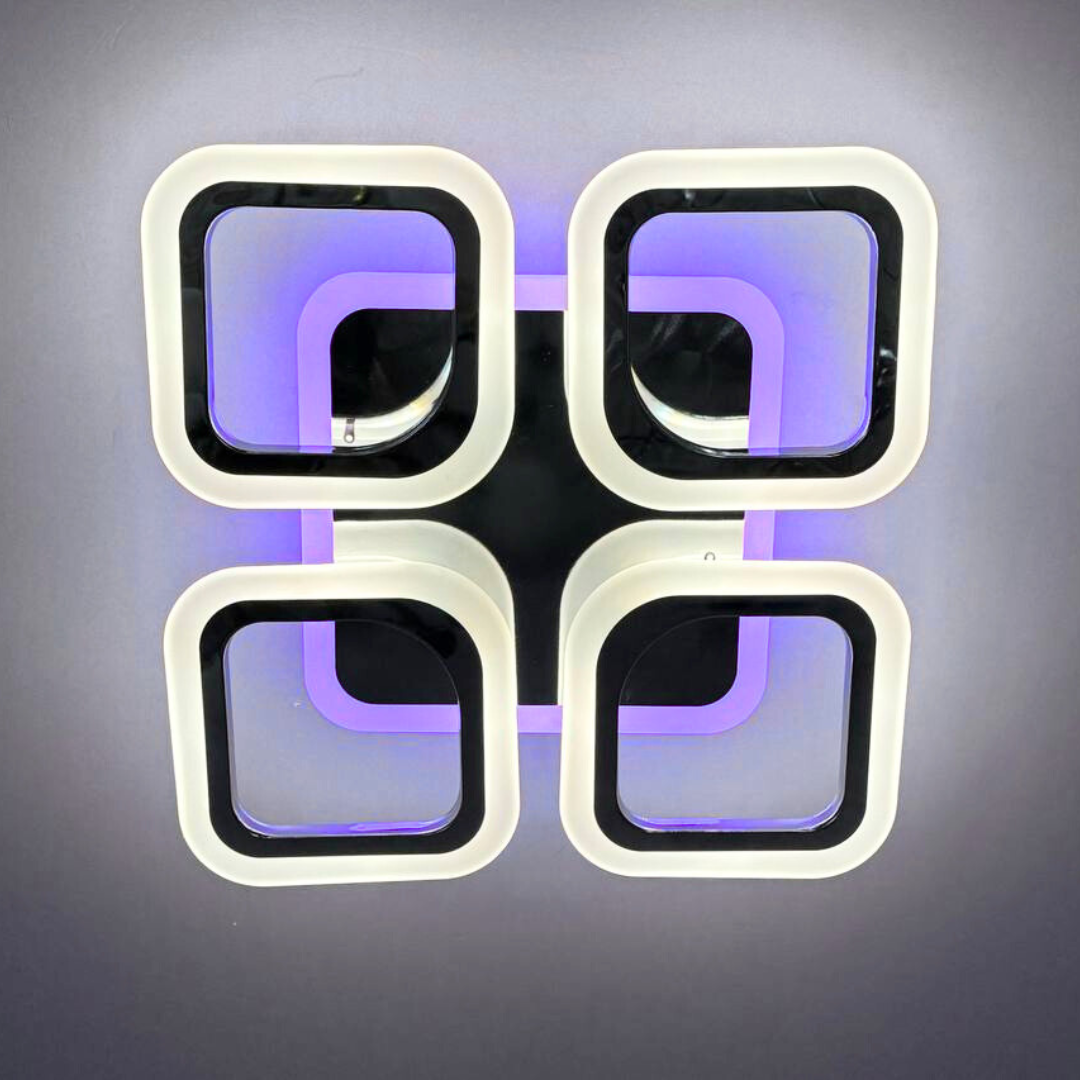 Люстра з пультом Linisoln 50W до 12 м² колір Хром 5588/4S HR 3color, фото 1