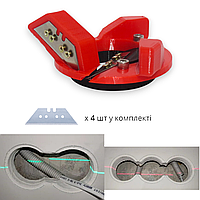 Фаскосниматель для подрозетников в гипсокартоне ГКЛ - для профессионального использования.