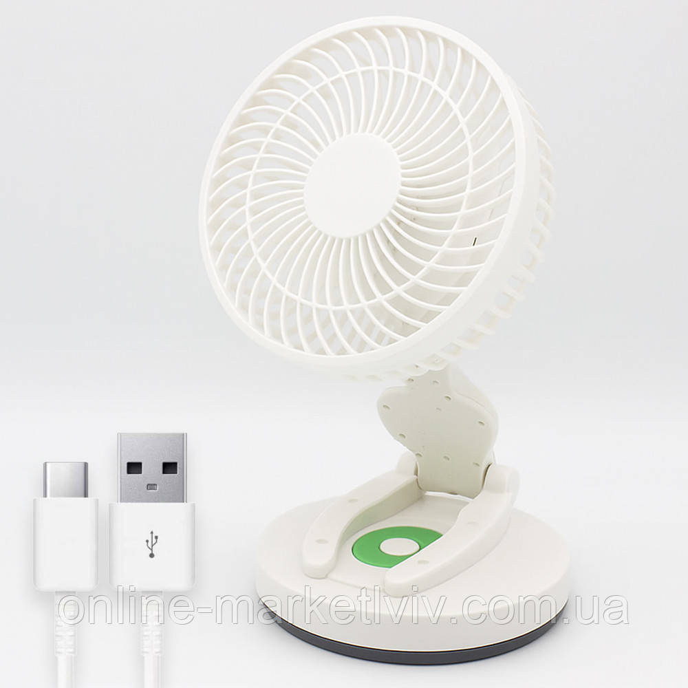 Портативний вентилятор з Led підсвічуванням Gcy-kb KC-101 6788 / Настільний вентилятор / Міні вентилятор