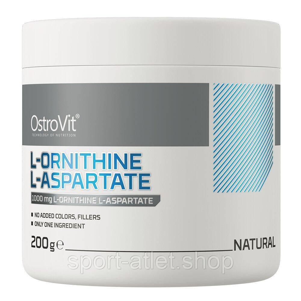 Орнітин та аспартат OstroVit L-Ornithine L-Aspartate, 200 грам для підтримки печінки, фото 1