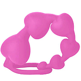 Анальні силіконові намисто у вигляді сердець, Рожевий ланцюжок з кільцем, Кульки для ануса 18 см, Інтимні ігра, фото 7