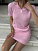 Костюм поло та спідниця рожевий, фото 5