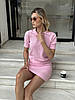 Костюм поло та спідниця рожевий, фото 3