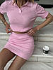 Костюм поло та спідниця рожевий, фото 2