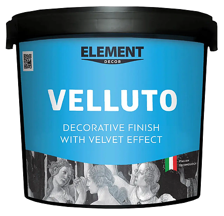 Штукатурка декоративна інтер'єрна для стін ELEMENT Decor Velluto 5кг, фото 1