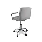 Крісло робоче на колесах Astana, сидіння з екошкіри, регуляція висоти, навантаження до 100 кг, колір рожевий, фото 8