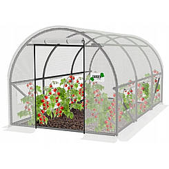 Садова теплиця Focus Garden 2.5x4x2 м міцний парник для дачі та городу Польща, білий
