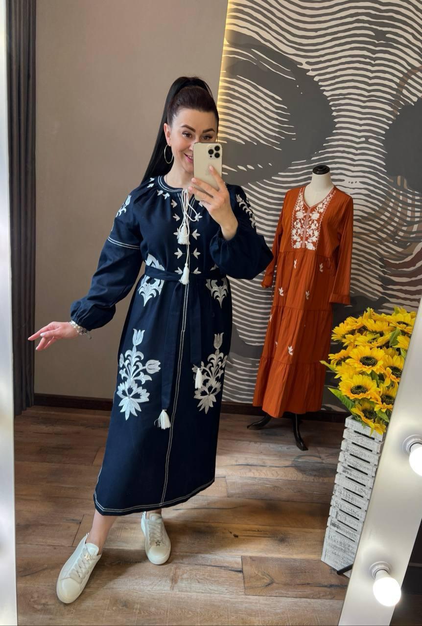 Жіноча лляна сукня вишиванка