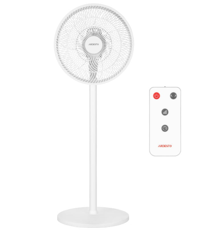 Вентилятор ARDESTO FN-B1140R підлоговий 55 Вт, електронне керування, білий (SHiz16869), фото 1