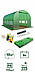 Теплиця парник Focus Garden 2.5x4x2 м зелена плівкова з вікнами та фартухом 140 г/м² садова конструкція, фото 11