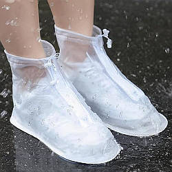 Бахили від дощу (розмір 45-46), Білий / Бахили на взуття / Водонепроникні чохли для взуття