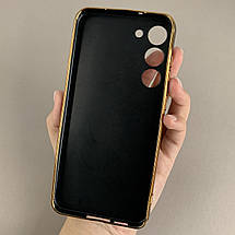 Чохол для Samsung Galaxy S23 Plus з MagSafe із золотою рамкою на самсунг с23 плюс чорний q08w, фото 3