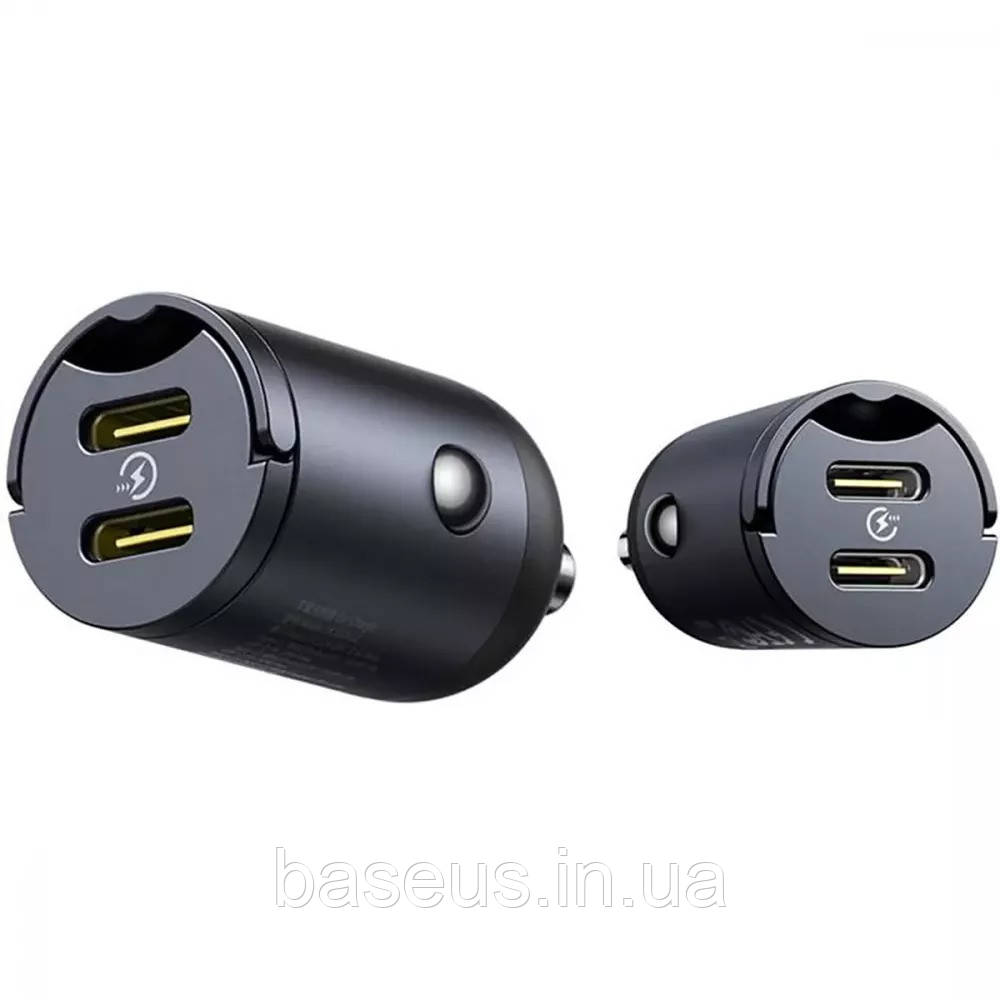 Автомобільний зарядний пристрій Baseus Tiny Star Mini Car Charger 2xType-C 30W