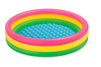 Надувний дитячий басейн Intex Веселка No 57412 114*25 см 136 л