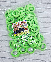 Гумки безшовні "Калуш" діаметр 3,6 см. 75 шт. Колір  салатовий.