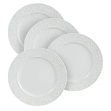 Набір десертних порцелянових тарілок з колекції Лізи Глинської в подарунковій упаковці від Krauff 20.2 см х 4 шт.