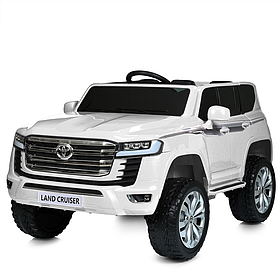 Електромобіль джип Toyota Land Cruiser дитячий (р/к,12V10AH, 4*45W, EVA, USB, MP3, світло) M 6146EBLR-1 Білий