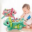 Розвивальна іграшка 5 в 1 динозавр Дитяча гра стукачка каталка магнітна рибалка пальчикові ігри 2 кольори, фото 2