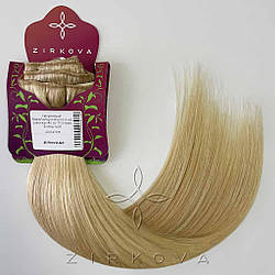 Натуральне Європейське Волосся на Заколках 40 см 110 грам, Блонд №24