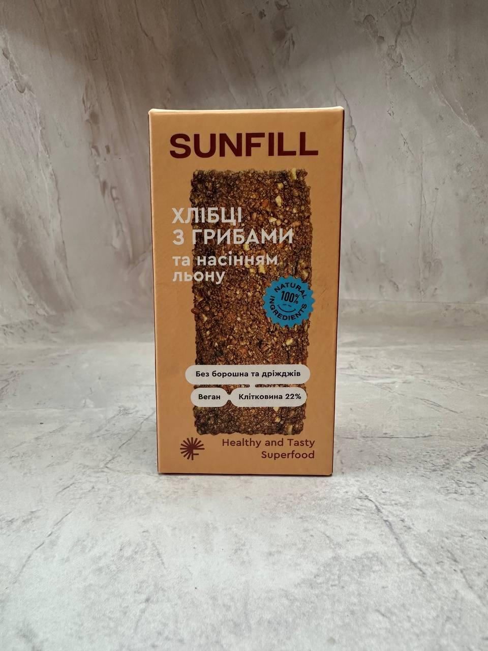 Хлібці з грибами SUNFILL, 100 г