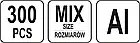 Набір сталевих та алюмінієвих заклепувальних гайок МЗ-М10, 300 шт. YATO YT-36480, фото 4