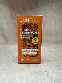 Хлібці SUNFILL з паприкою та зеленою гречкою без цукру, 91 г