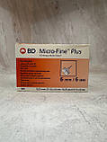 Голки BD Micro-Fine Plus ( БіДі Мікро-файн) 31G/6 мм, ПОШТУЧНО, фото 7