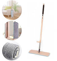 Плоска швабра з мікрофібри Spin Easy Mop 360 телескопічна ручка