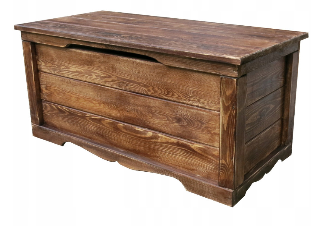 Велика дерев'яна скриня коричнева 100 x 48 x 48см 150л