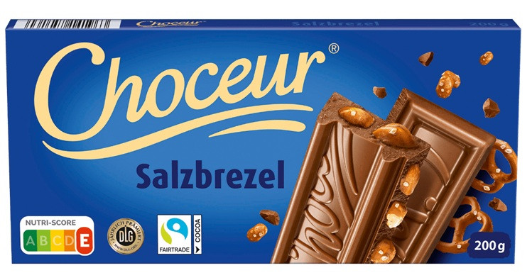 Шоколад Молочний Choceur Salzbrezel із Солоними Кренделями 200 г Німеччина