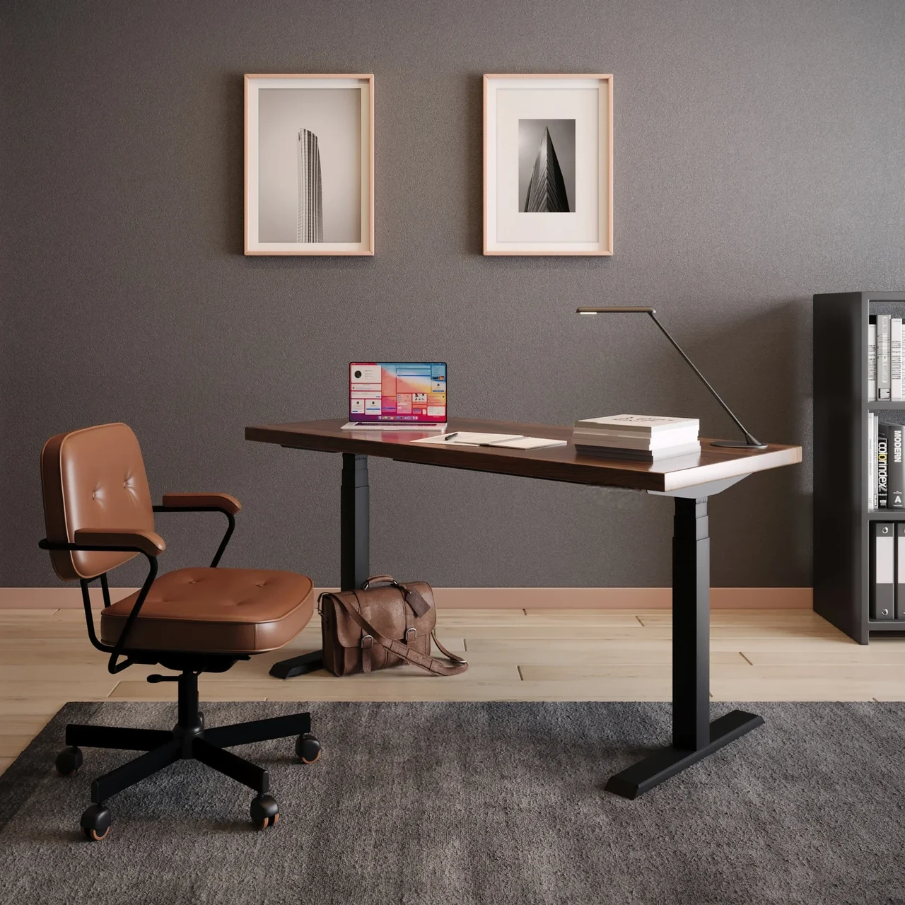 Рама для столу AOKE LITE NEW WP-H76 з Bluetooth і USB, чорна, 2 мотори, пам'ять, висота 62,5-127,5 см, фото 1