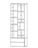 Шафа Home A001R 800х420х2300 ЛДСП Антрацит - Дуб Артізан, фото 6