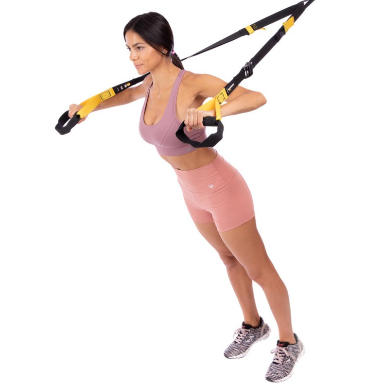 Підвісні спортивні петлі TRX FI-3723-02 KIT P1 для роботи з власною вагою 160кг. Чорно-жовтий