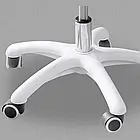 Крісло на колесах для дому FLOWERS велюрове з круглою спинкою, механізм газліфт, навантаження 100 кг, колір сірий, фото 2