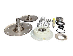 Фланці з суппортом, 6204 підшипником та кріпленням для пральної машини Whirlpool (з прямим приводом), нерж